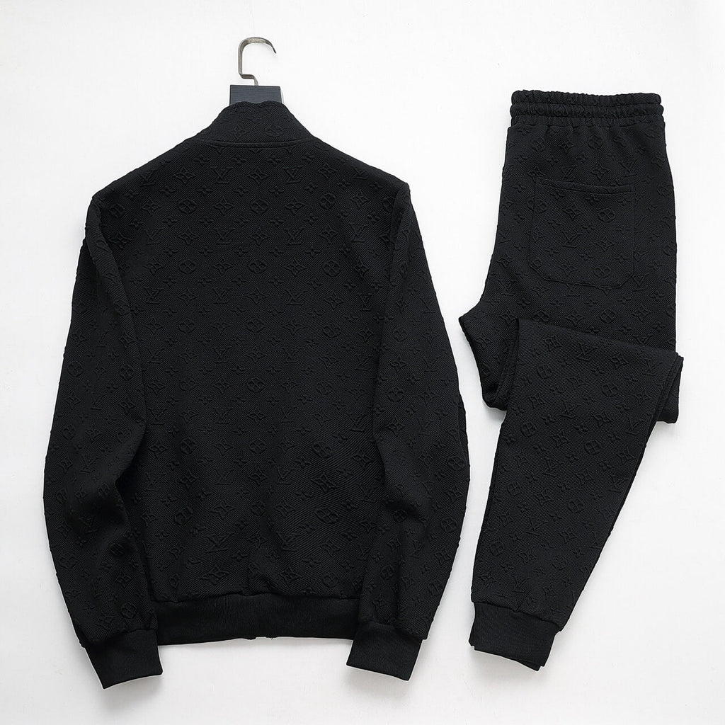 Louis Vuitton Monogram Embossed Technical Tracksuit Black