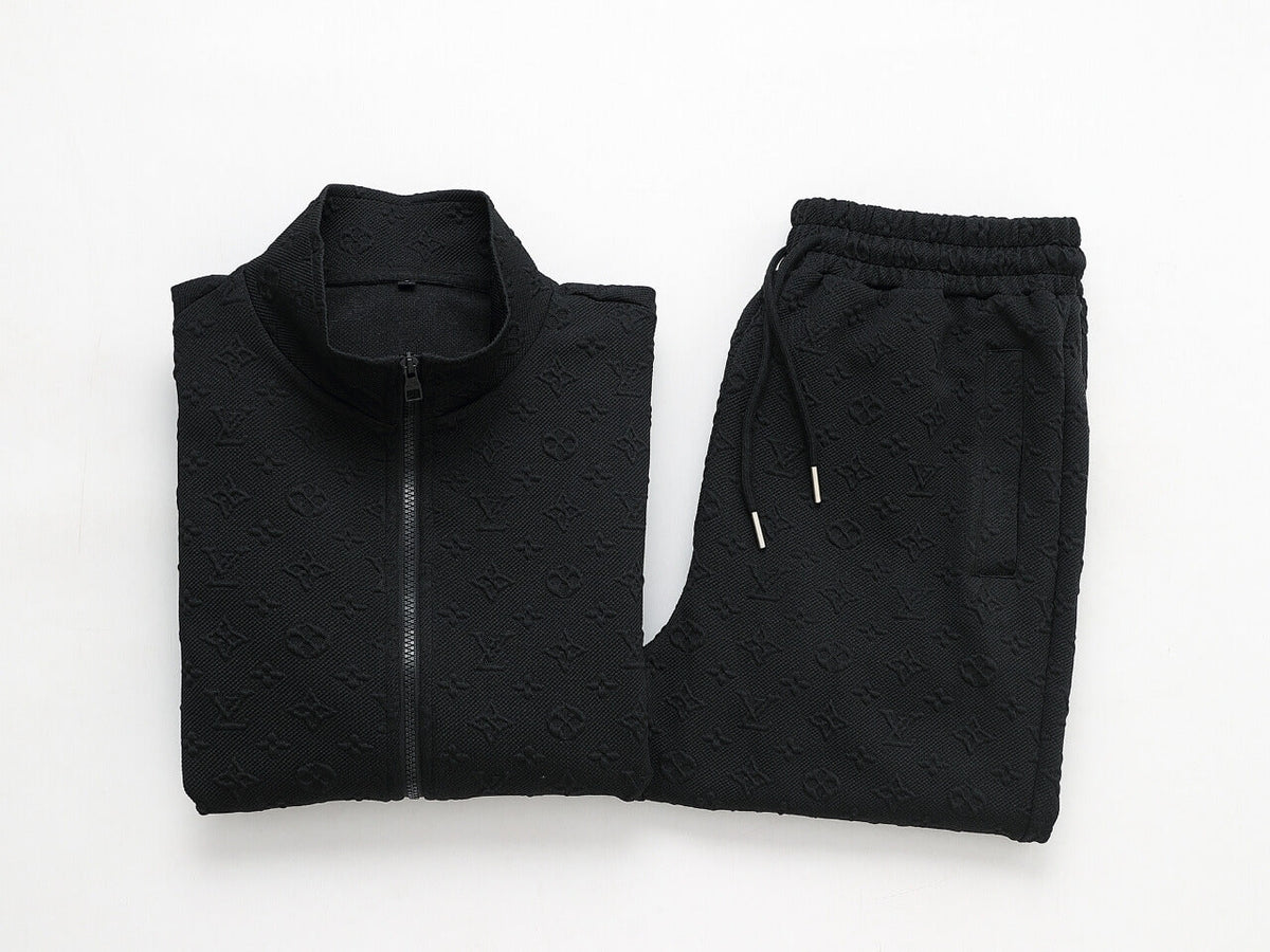 Louis Vuitton Monogram Embossed Technical Tracksuit Black