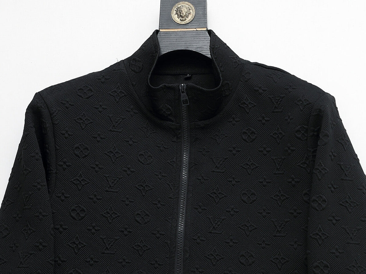 Louis Vuitton Monogram Embossed Technical Tracksuit Black