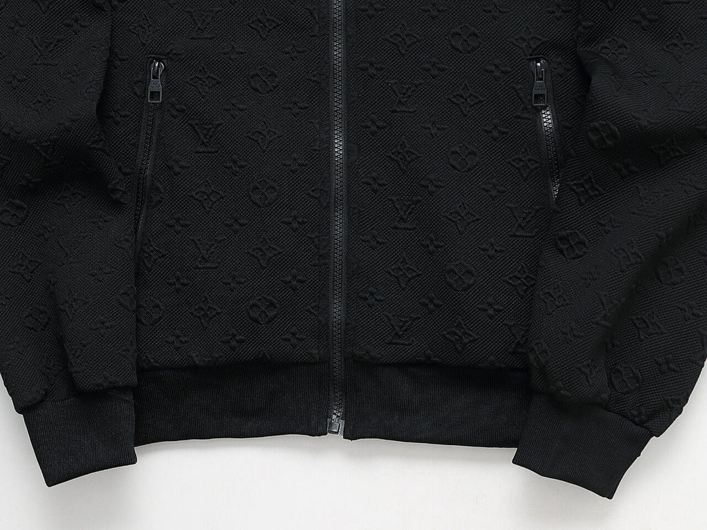 Louis Vuitton Monogram Embossed Technical Tracksuit Black
