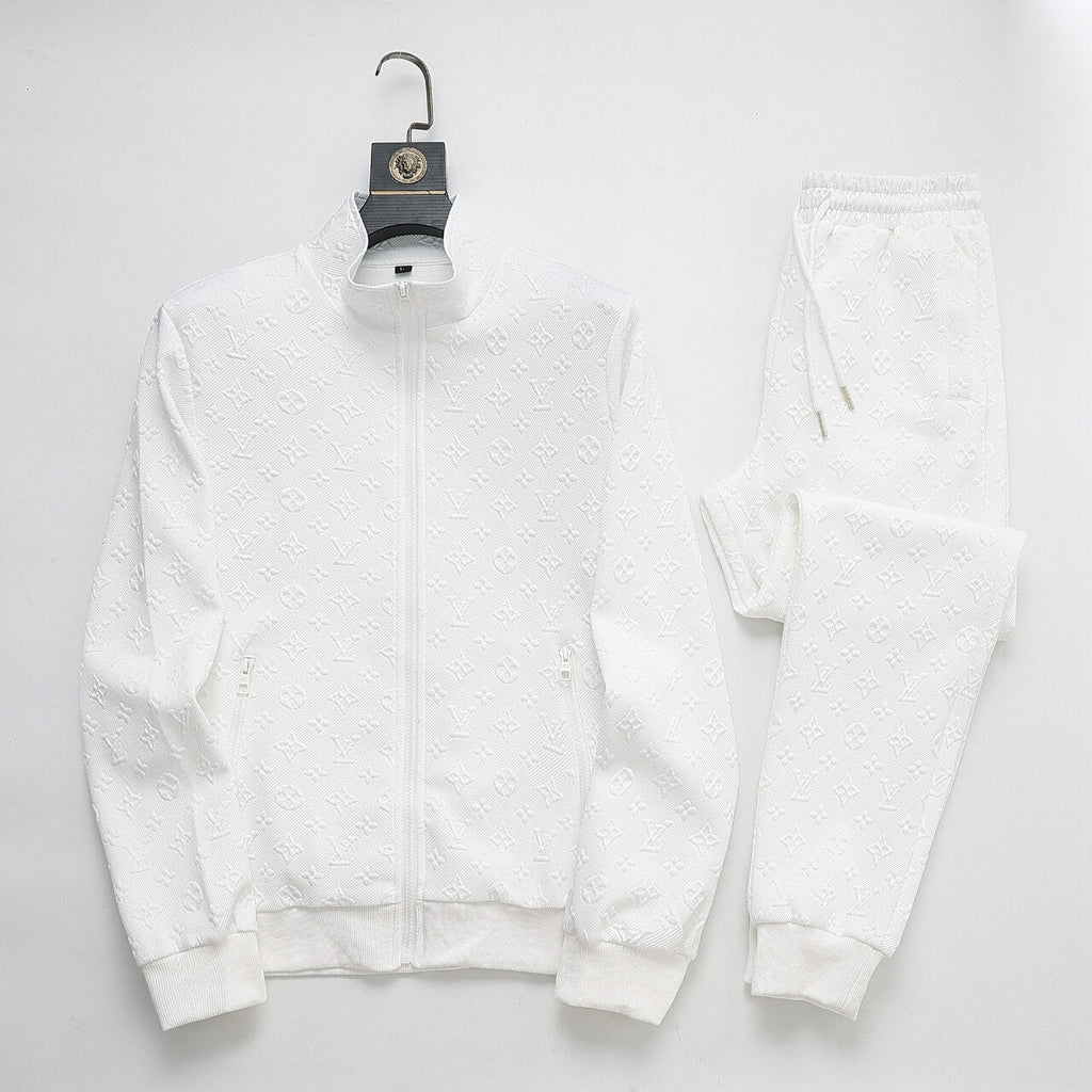 Louis Vuitton Monogram Embossed Technical Tracksuit White