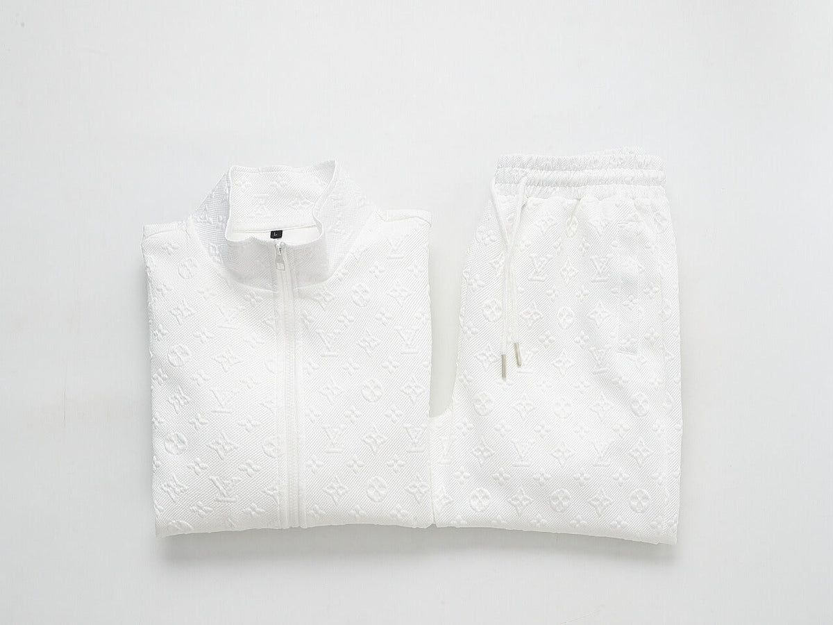 Louis Vuitton Monogram Embossed Technical Tracksuit White