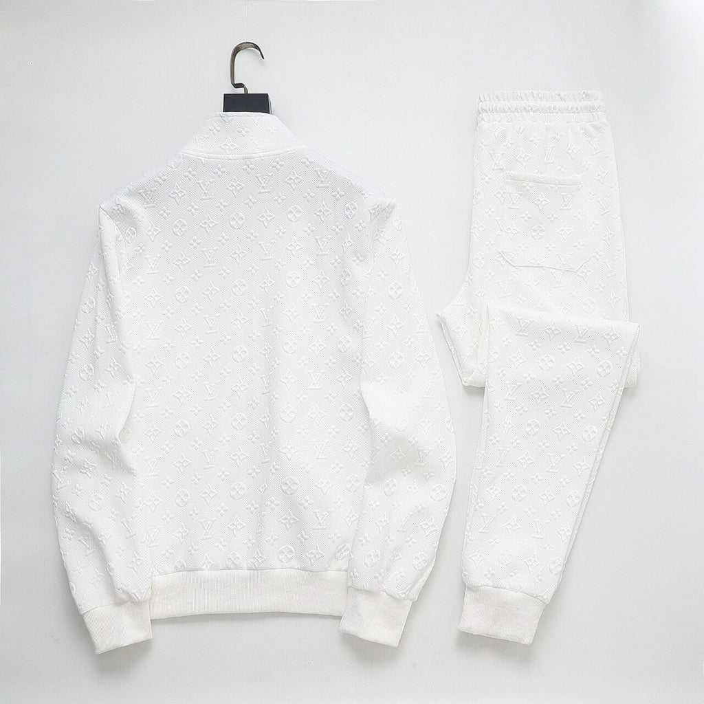 Louis Vuitton Monogram Embossed Technical Tracksuit White
