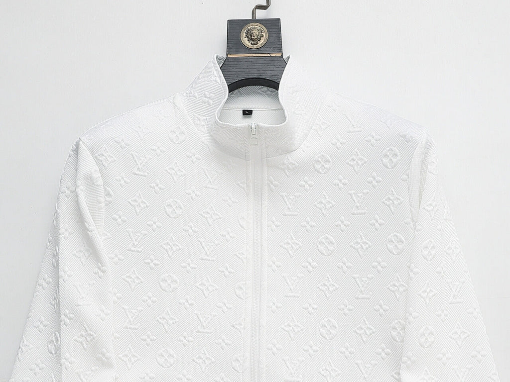 Louis Vuitton Monogram Embossed Technical Tracksuit White
