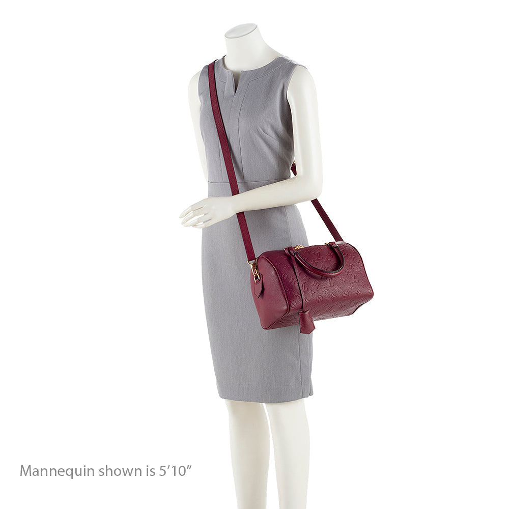 Louis Vuitton Monogram Empreinte Speedy Bandouliere 25 Satchel (SHF-16212)