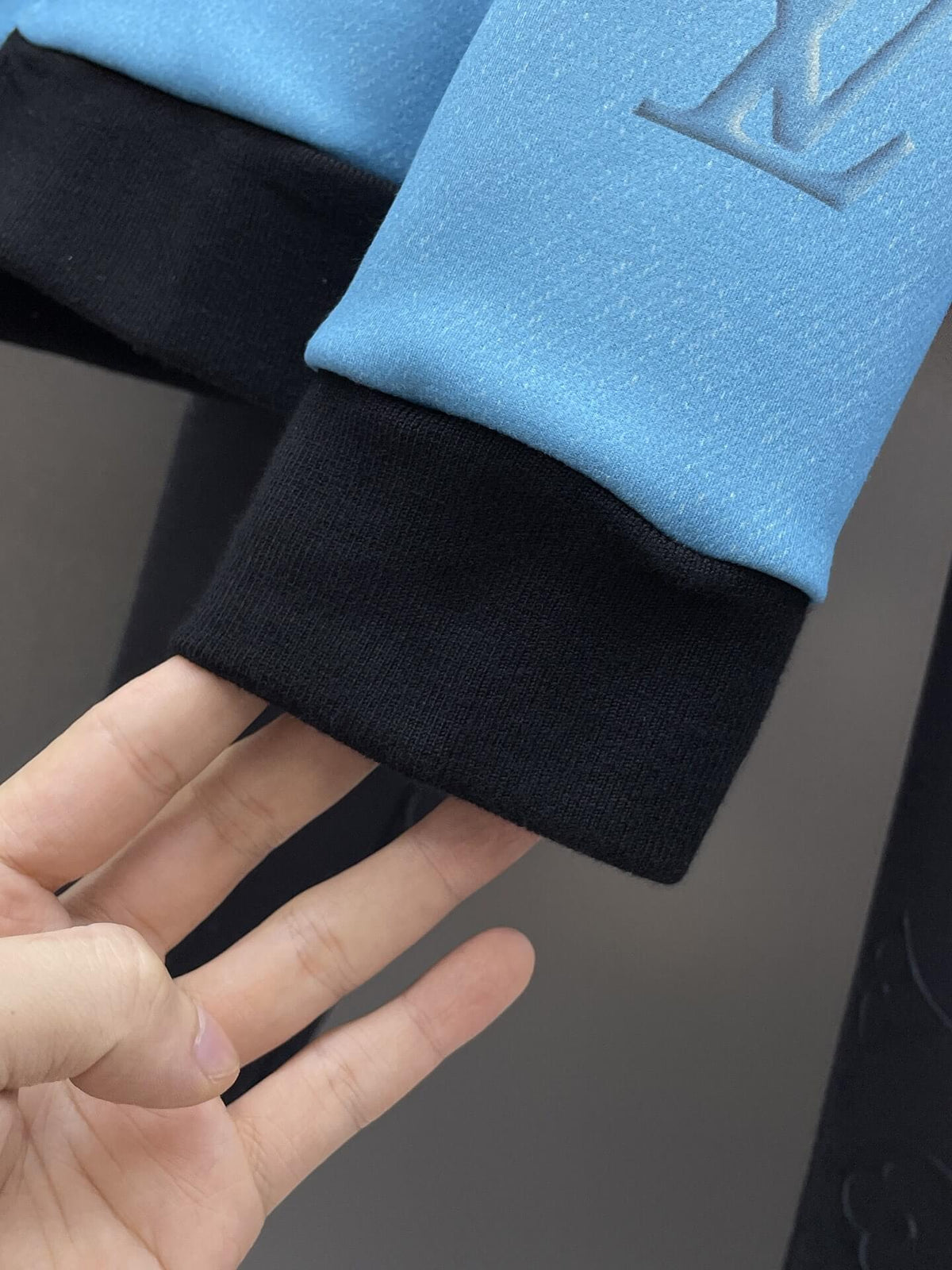 Louis Vuitton Monogram Gradient Embossed Tracksuit Blue Black