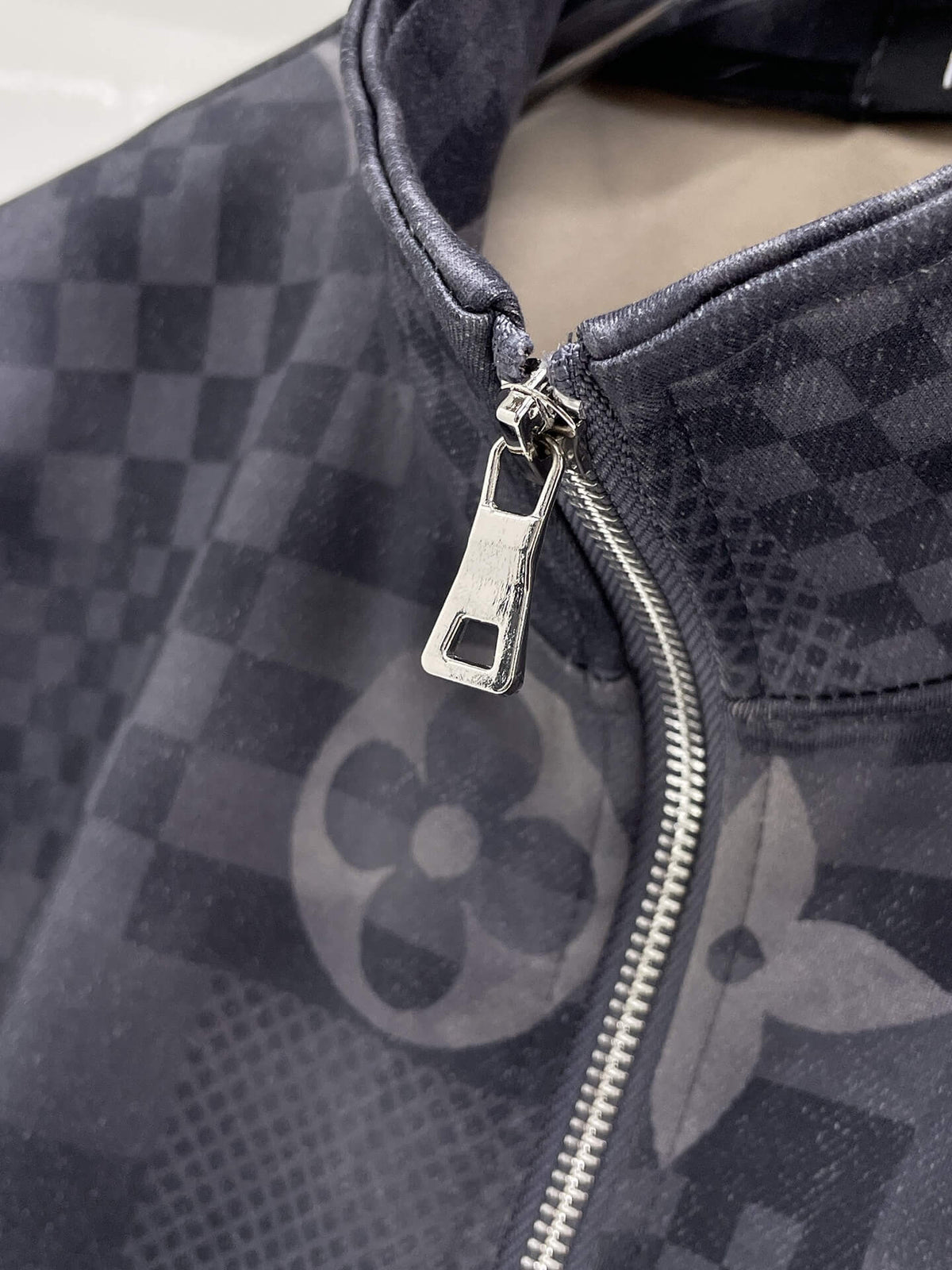Louis Vuitton Monogram Patchwork Technical Jersey Tracksuit Grey Blue