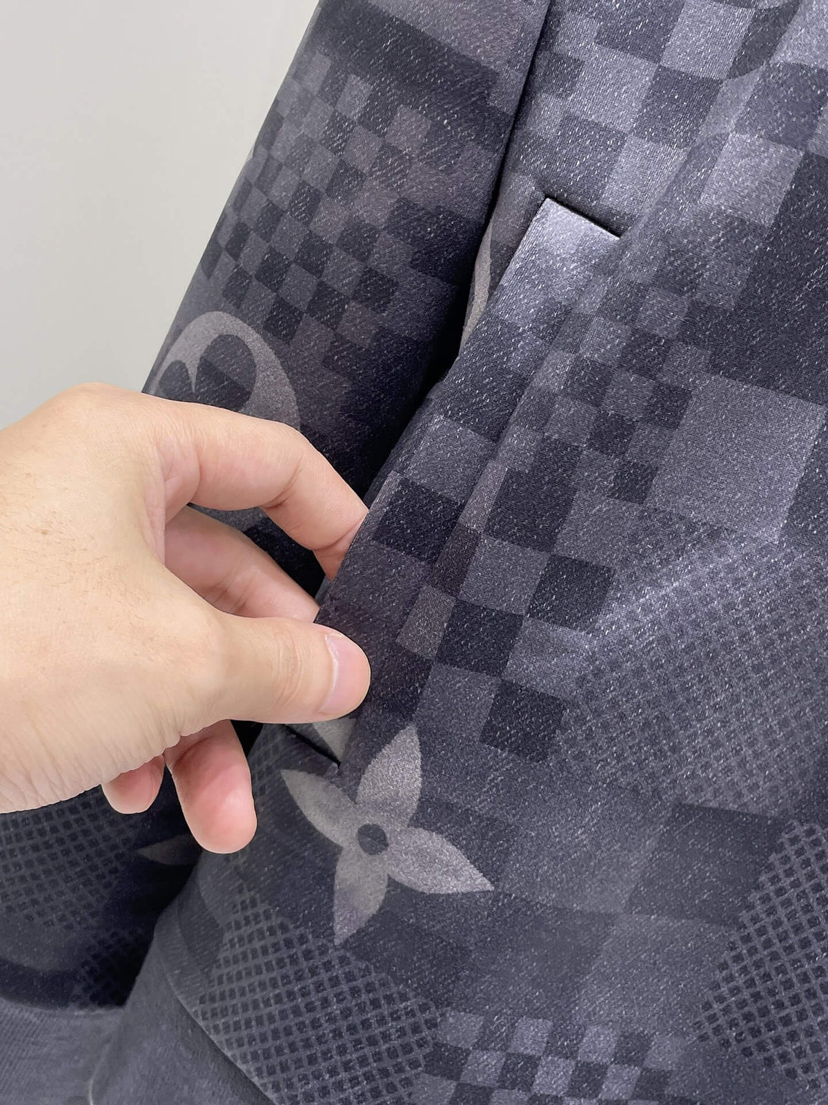 Louis Vuitton Monogram Patchwork Technical Jersey Tracksuit Grey Blue