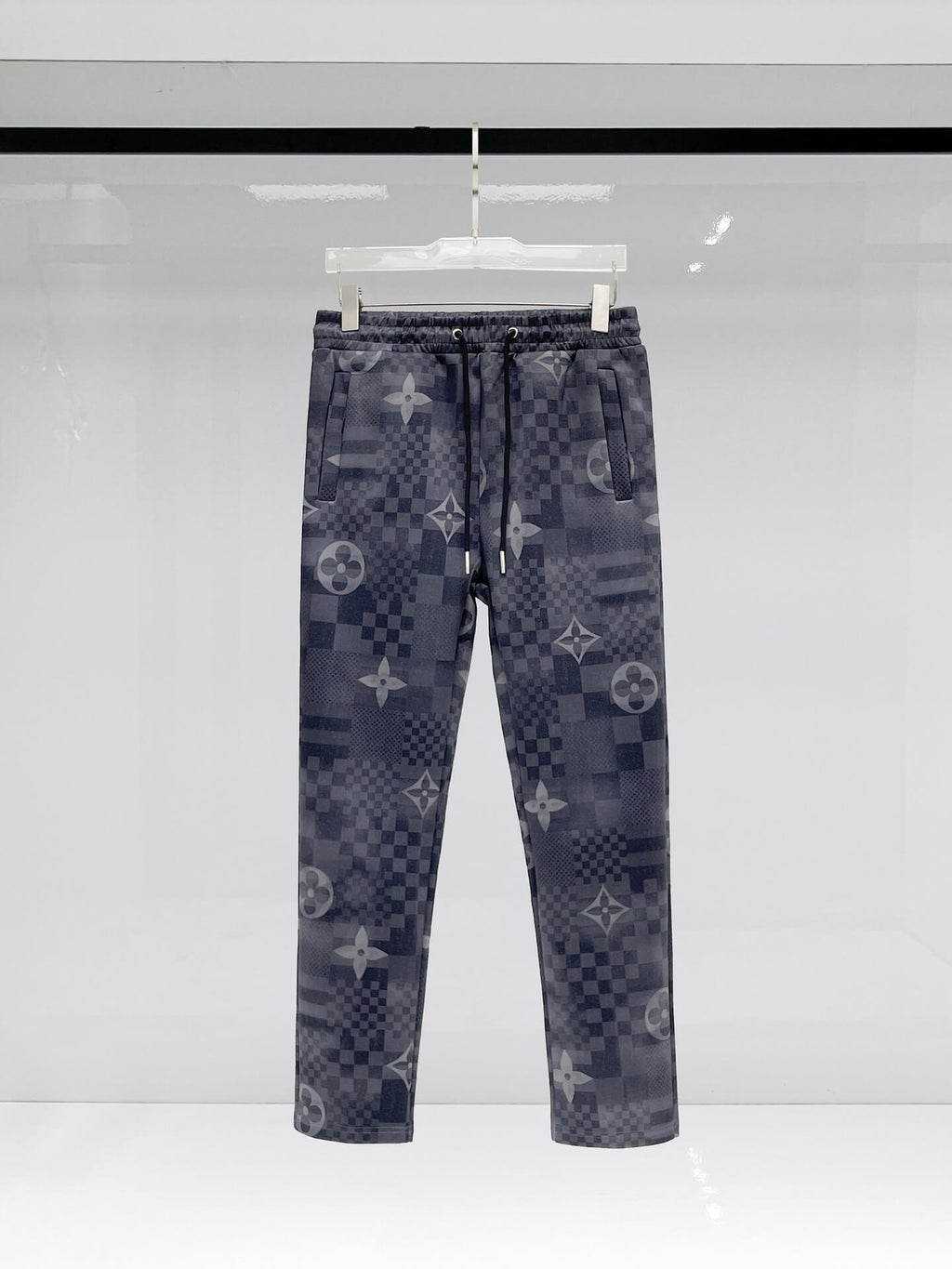 Louis Vuitton Monogram Patchwork Technical Jersey Tracksuit Grey Blue