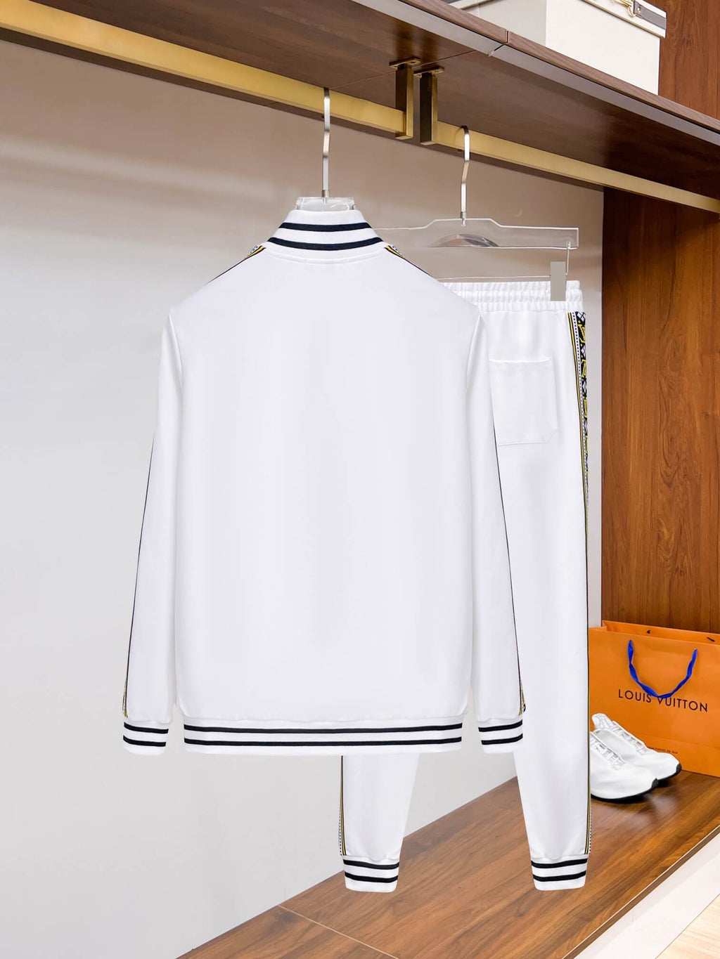 Louis Vuitton Oversized LV Patch Monogram Tape Tracksuit White