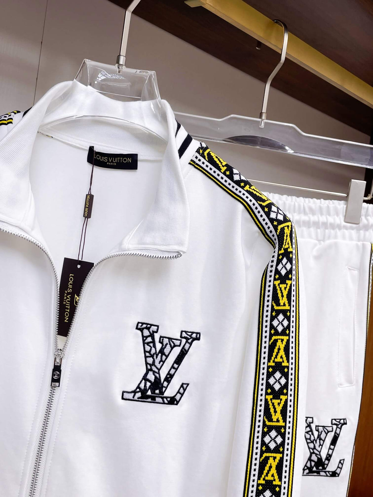 Louis Vuitton Oversized LV Patch Monogram Tape Tracksuit White