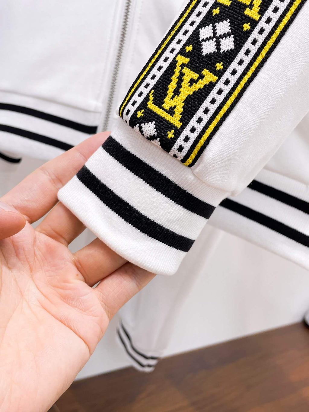 Louis Vuitton Oversized LV Patch Monogram Tape Tracksuit White