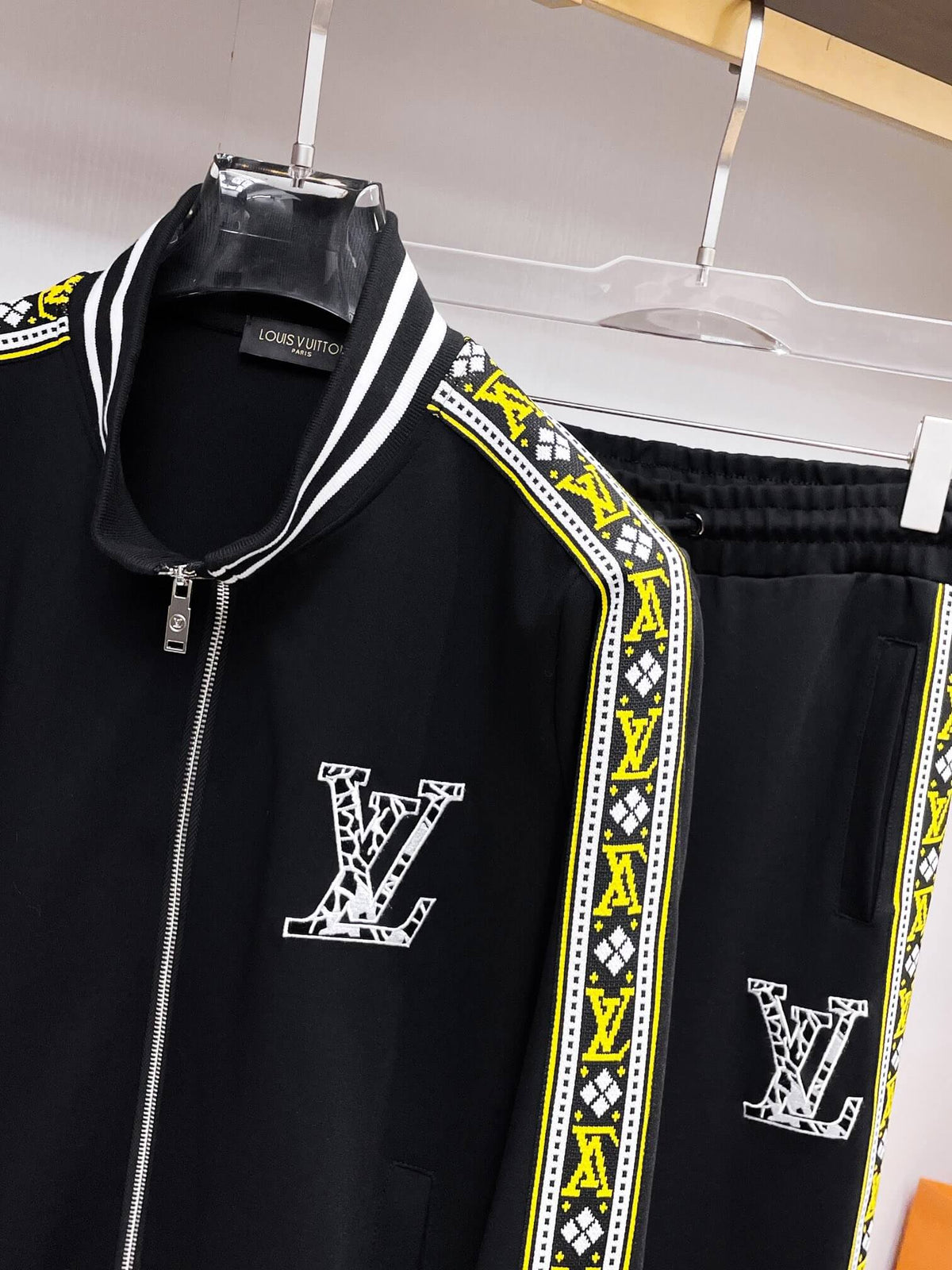 Louis Vuitton Oversized LV Patch Monogram Tape Tracksuit Black