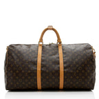Louis Vuitton Vintage Monogram Canvas Keepall Bandouliere 60 Duffel Bag (SHF-17040)