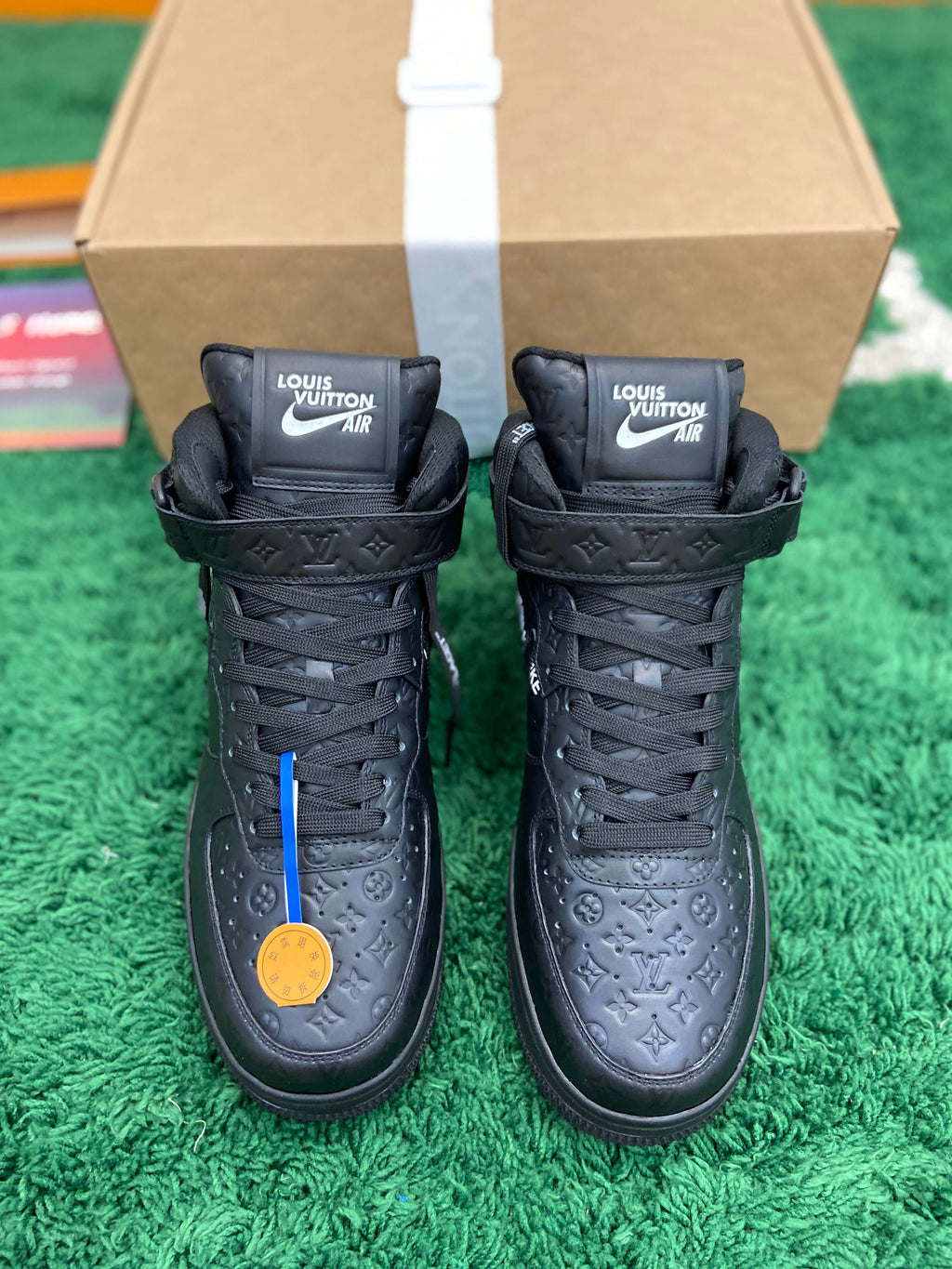 Louis Vuitton x Nike Air Force 1 Mid by Virgil Abloh – Triple Black Monogram