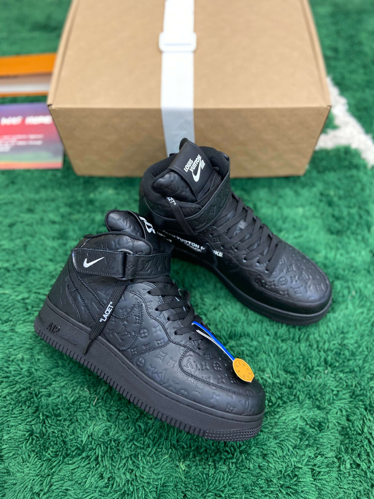 Louis Vuitton x Nike Air Force 1 Mid by Virgil Abloh – Triple Black Monogram