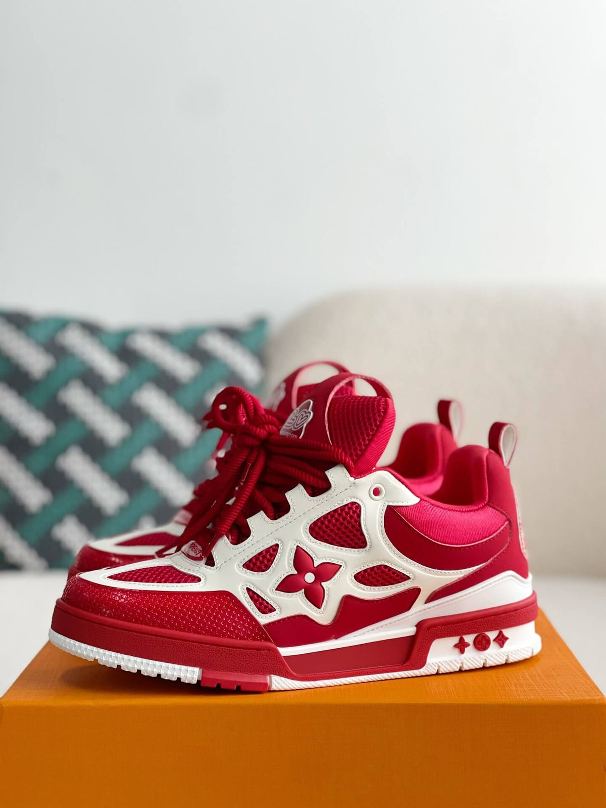 Louis Vuitton LV Skate Sneaker Red White