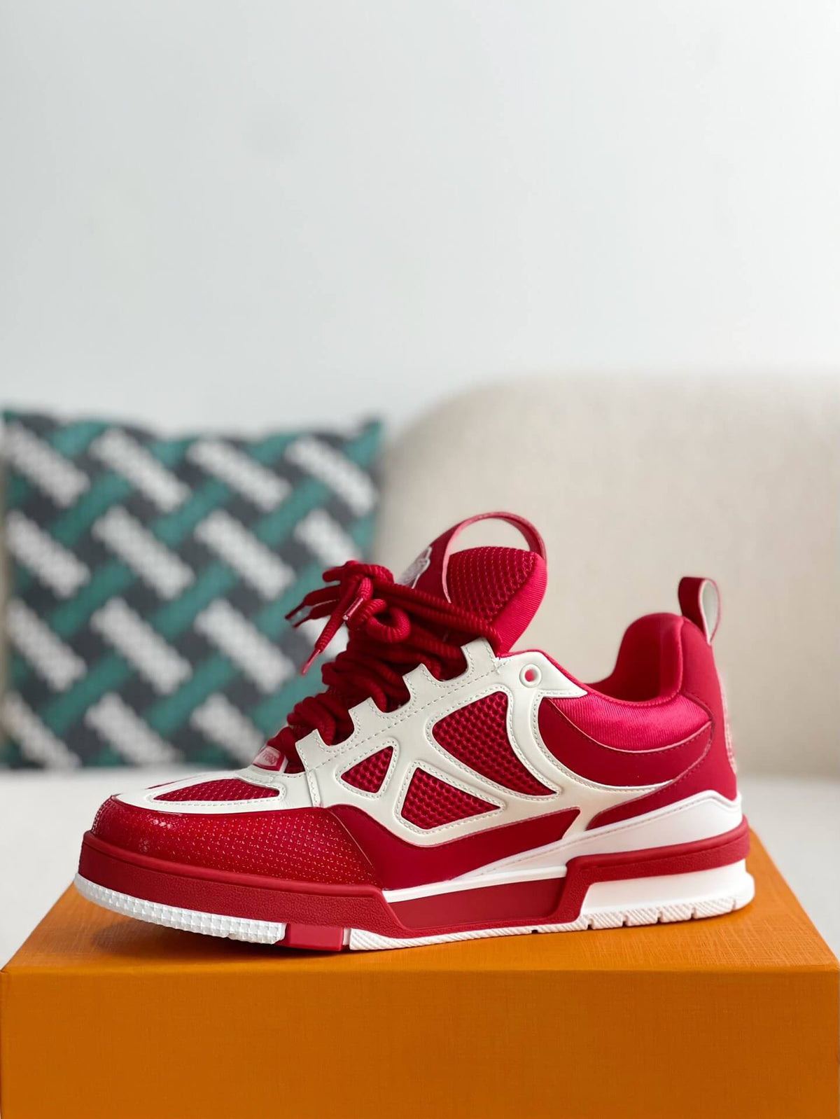 Louis Vuitton LV Skate Sneaker Red White