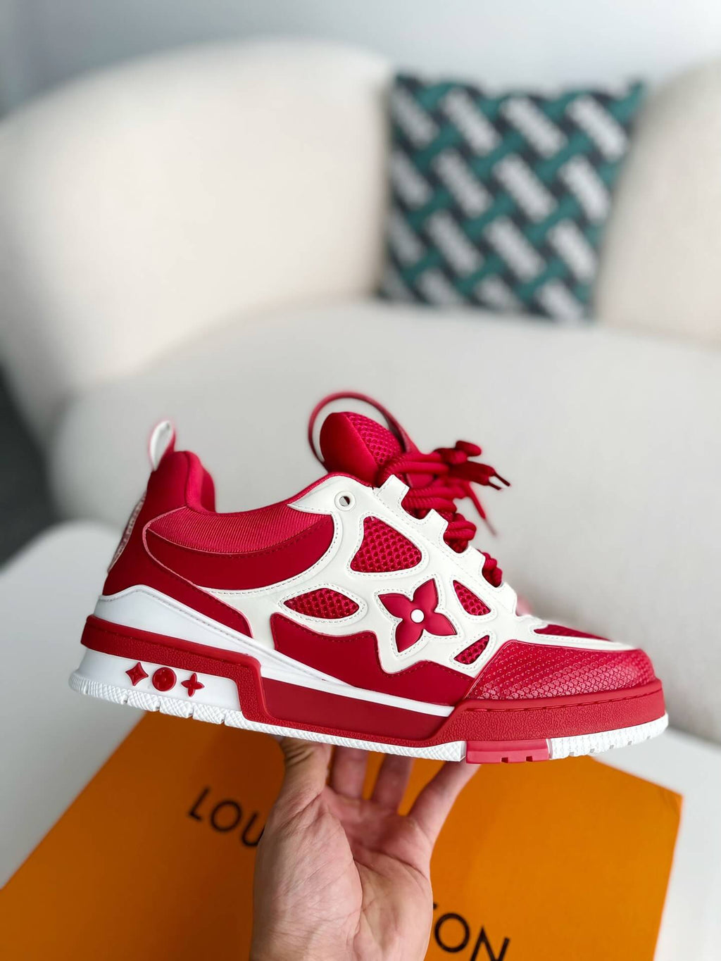 Louis Vuitton LV Skate Sneaker Red White