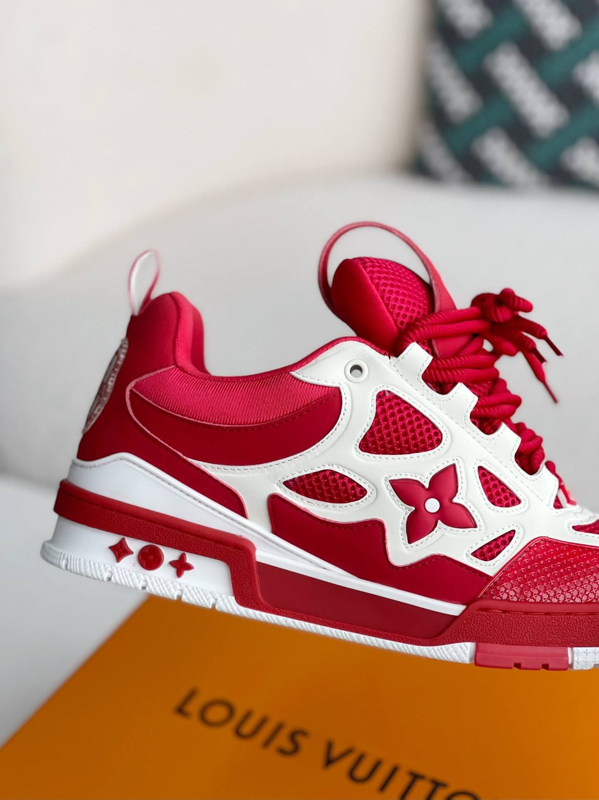 Louis Vuitton LV Skate Sneaker Red White