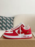 Louis Vuitton x Nike Air Force 1 Low Red White Monogram