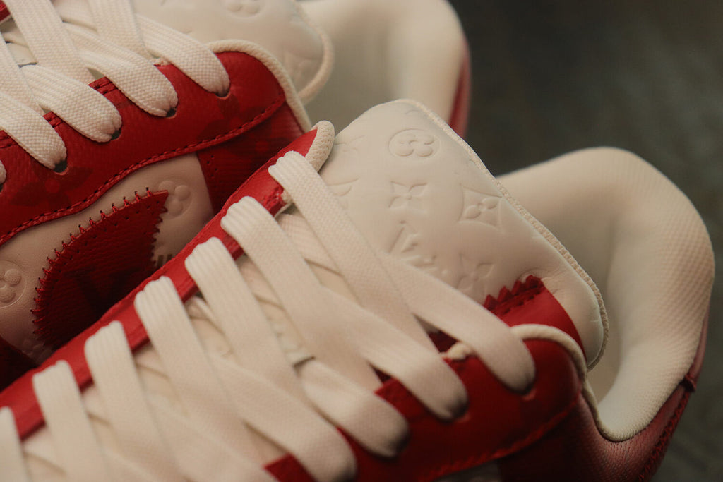 Louis Vuitton x Nike Air Force 1 Low Red White Monogram