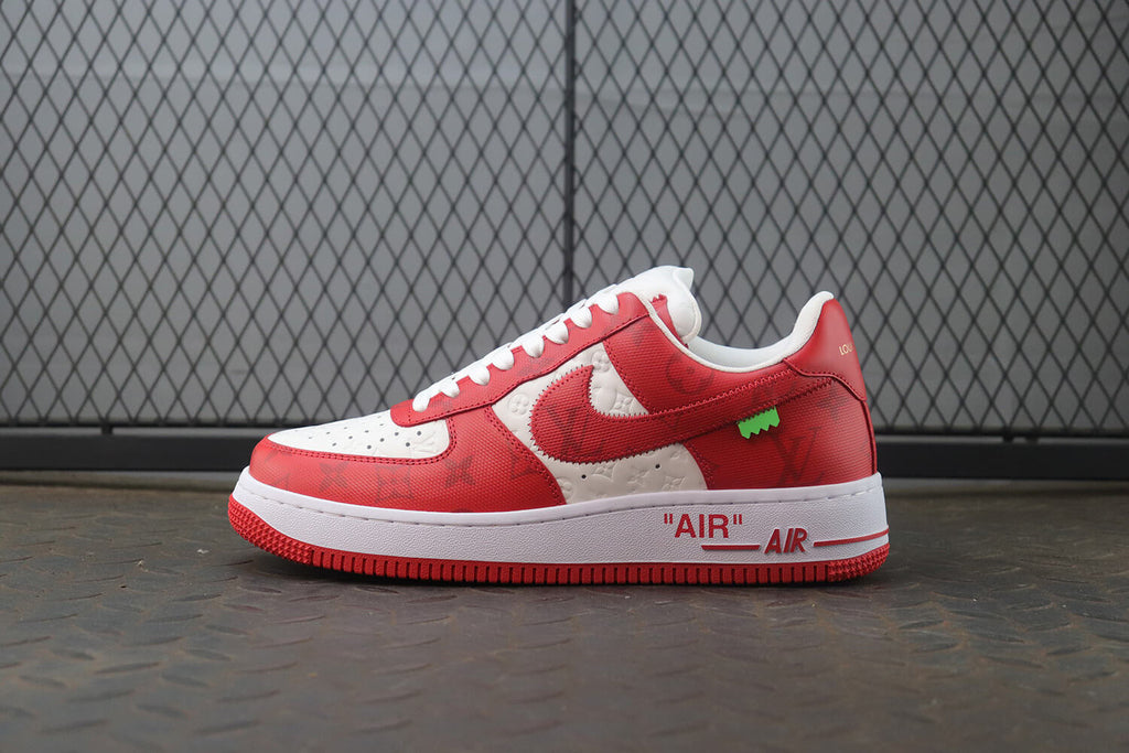 Louis Vuitton x Nike Air Force 1 Low Red White Monogram
