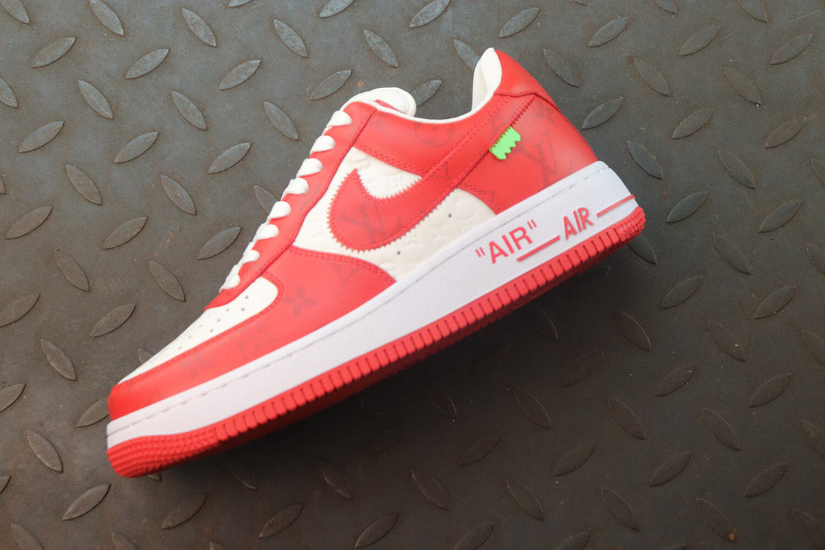 Louis Vuitton x Nike Air Force 1 Low Red White Monogram
