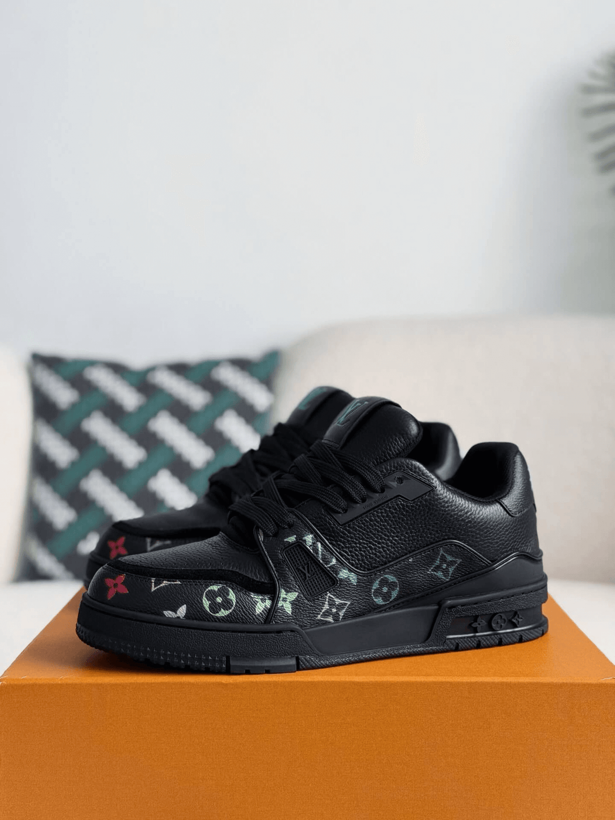 Louis Vuitton LV Trainer #54 Black Multicolor Monogram Sneaker