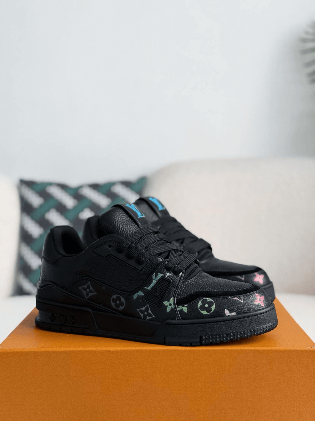Louis Vuitton LV Trainer #54 Black Multicolor Monogram Sneaker