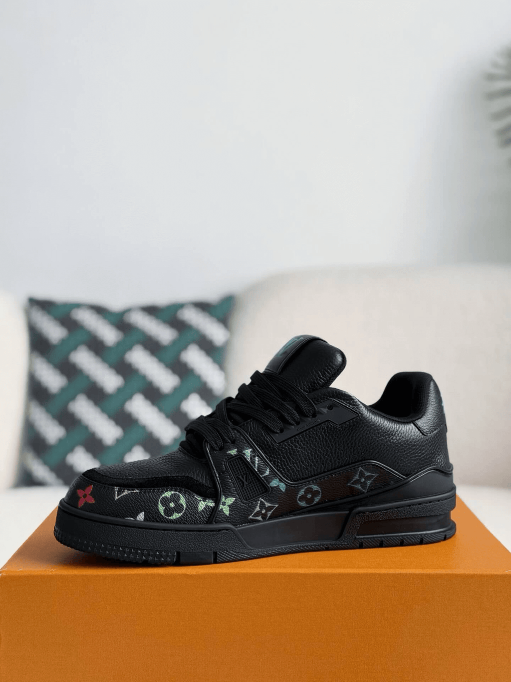 Louis Vuitton LV Trainer #54 Black Multicolor Monogram Sneaker