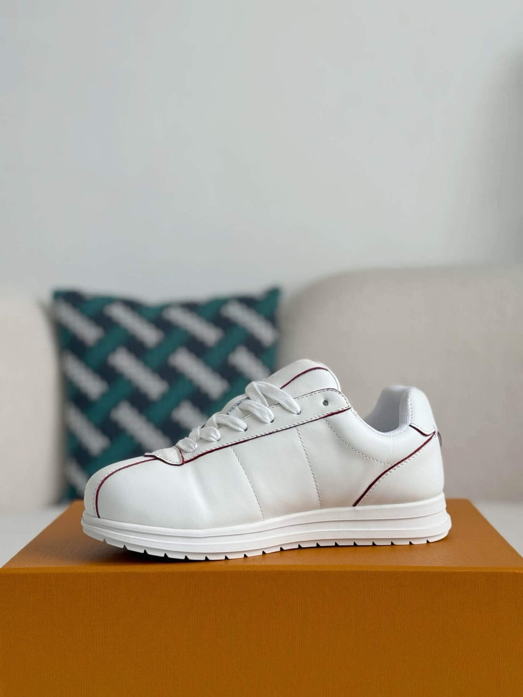 Louis Vuitton LV Butter Sneaker 'White/Burgundy'