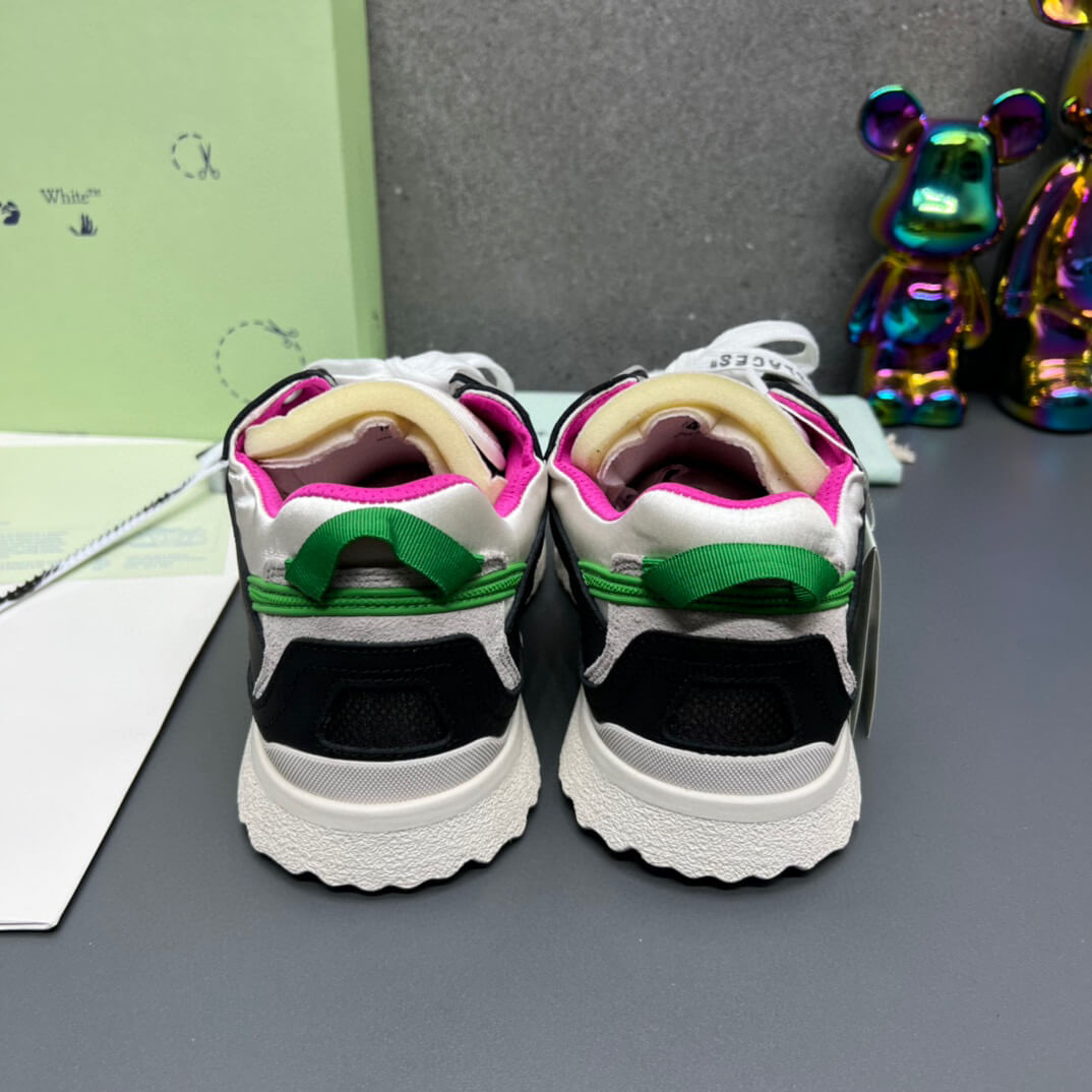 Off-White 'Black White Green' Sponge Mid Top Sneaker