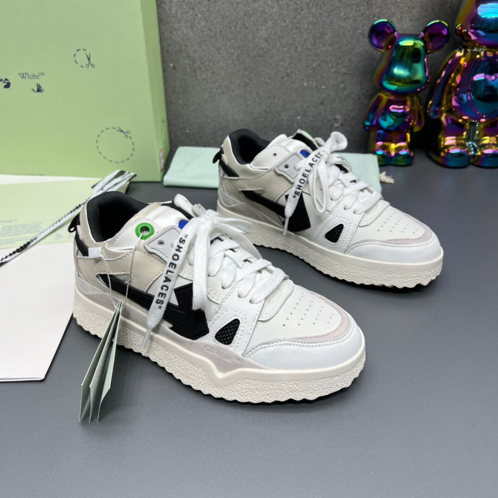 Off-White 'White Black' Sponge Mid-Top Sneaker