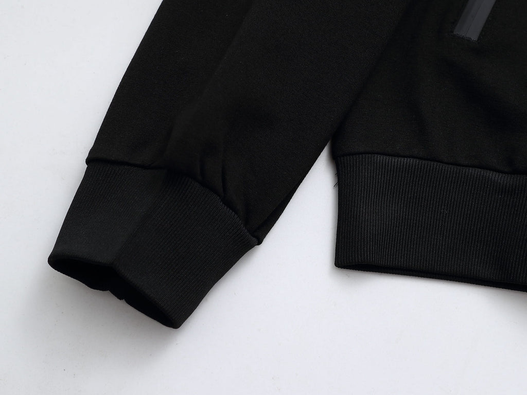 Prada Linea Rossa Tracksuit Set - Black Technical Knit Zip Jacket & Pants