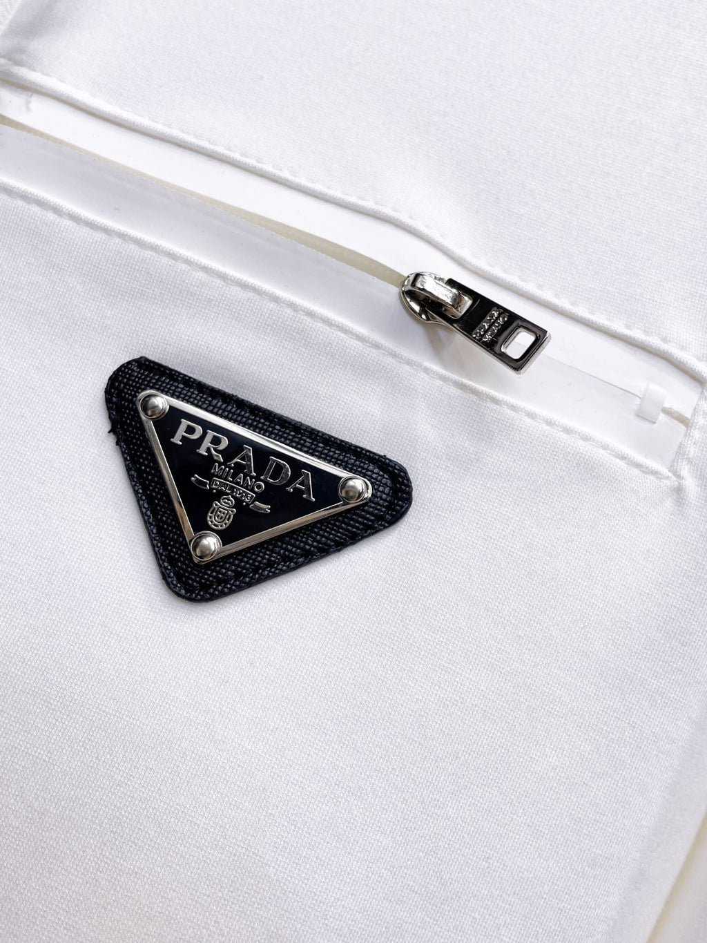 Prada Linea Rossa White Tracksuit Set - Technical Knit Zip-Up Hoodie & Jogger Suit