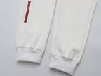 Prada Linea Rossa Tracksuit Set - White Technical Knit Zip Jacket & Pants