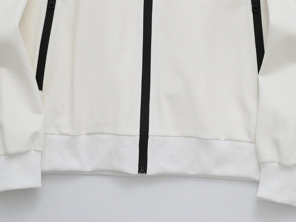 Prada Linea Rossa Tracksuit Set - White Technical Knit Zip Jacket & Pants