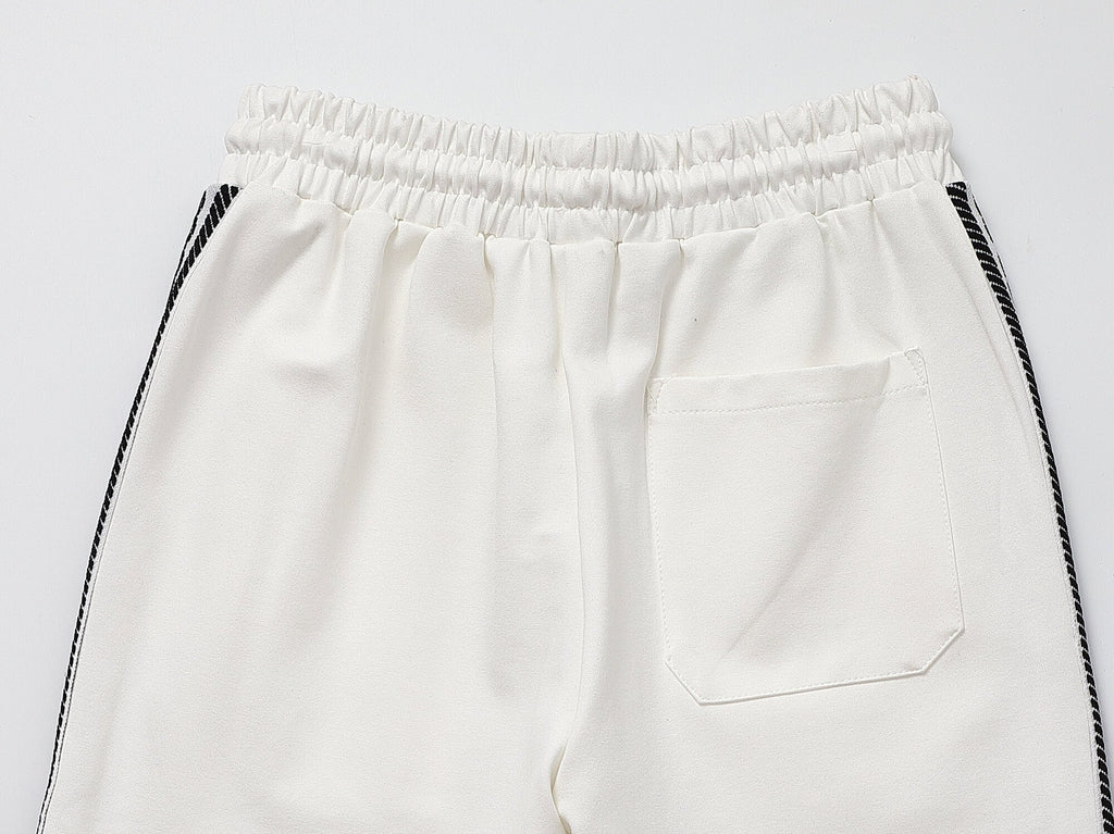 Prada Milano Logo Side Band Technical Jersey Tracksuit White