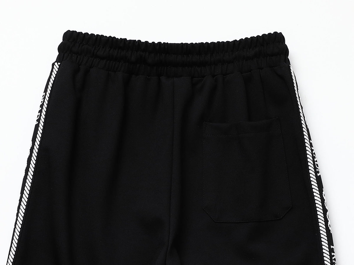 Prada Milano Logo Side Band Technical Jersey Jacket Black