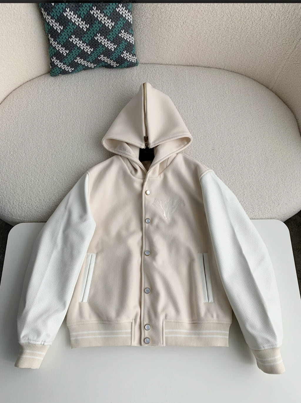 Premium Calfskin Nautical Varsity Jacket
