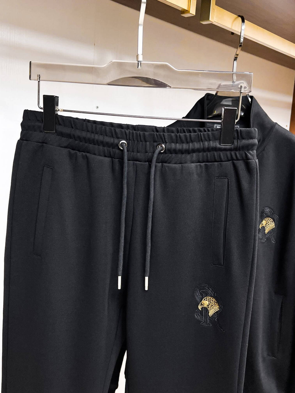 Stefano Ricci Eagle Logo Technical Jersey Tracksuit Black
