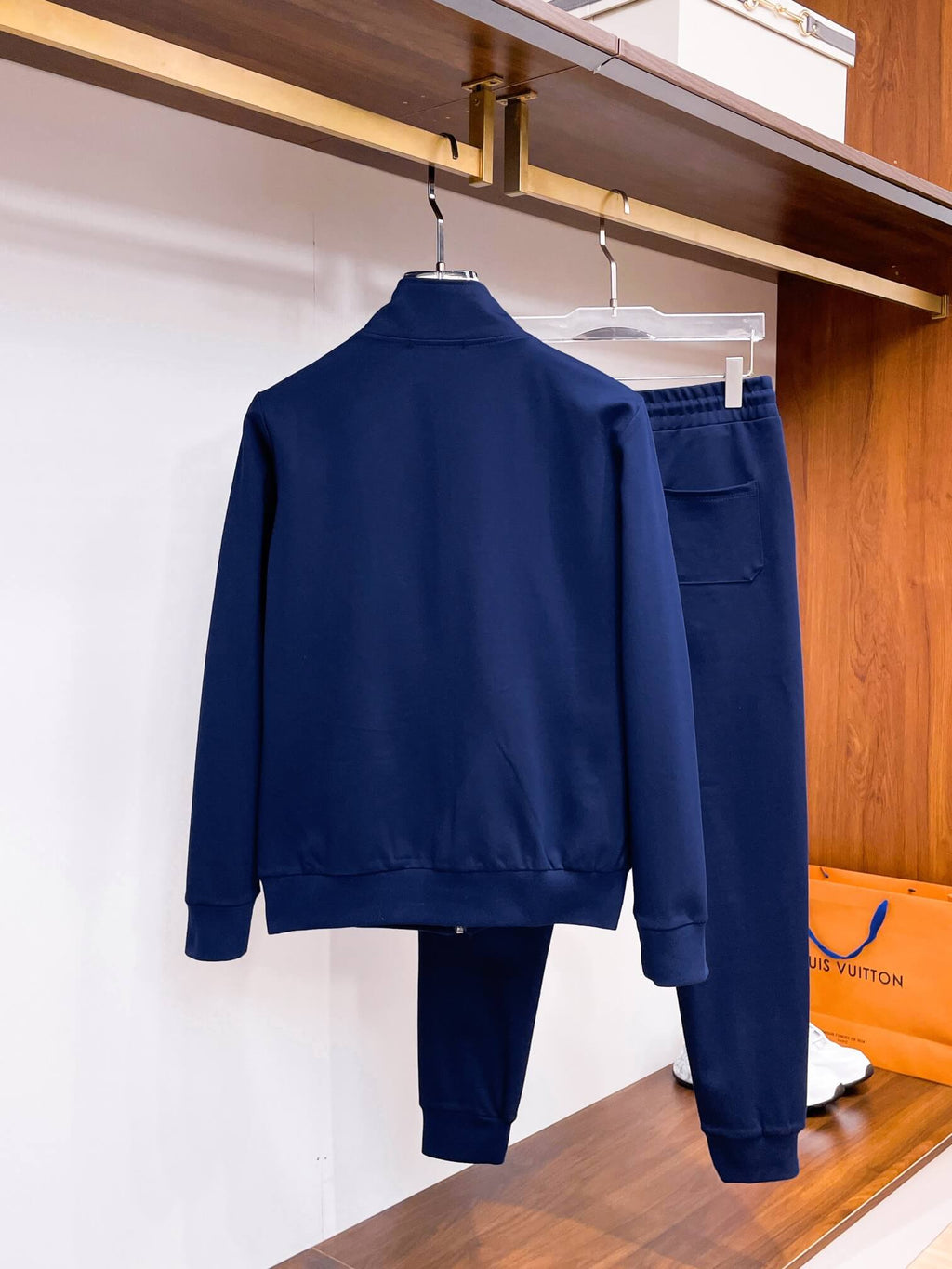 Stefano Ricci Eagle Logo Technical Jersey Tracksuit Navy Blue