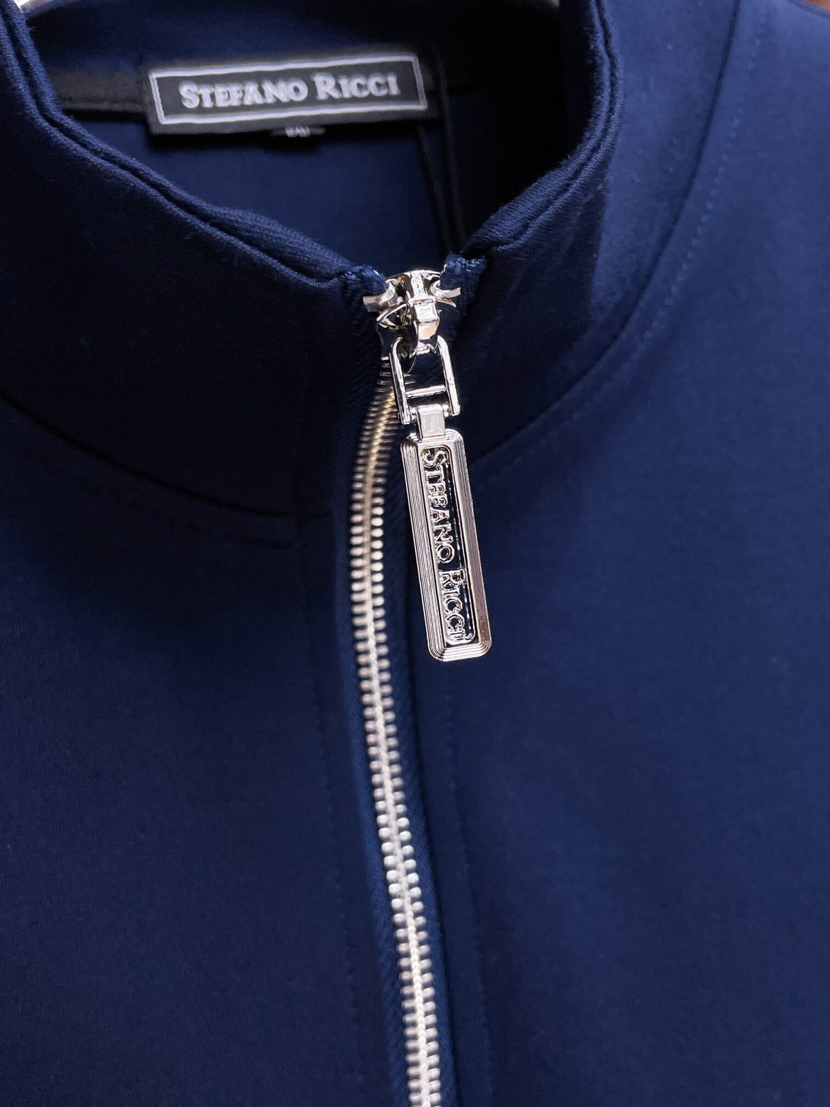 Stefano Ricci Eagle Logo Technical Jersey Tracksuit Navy Blue