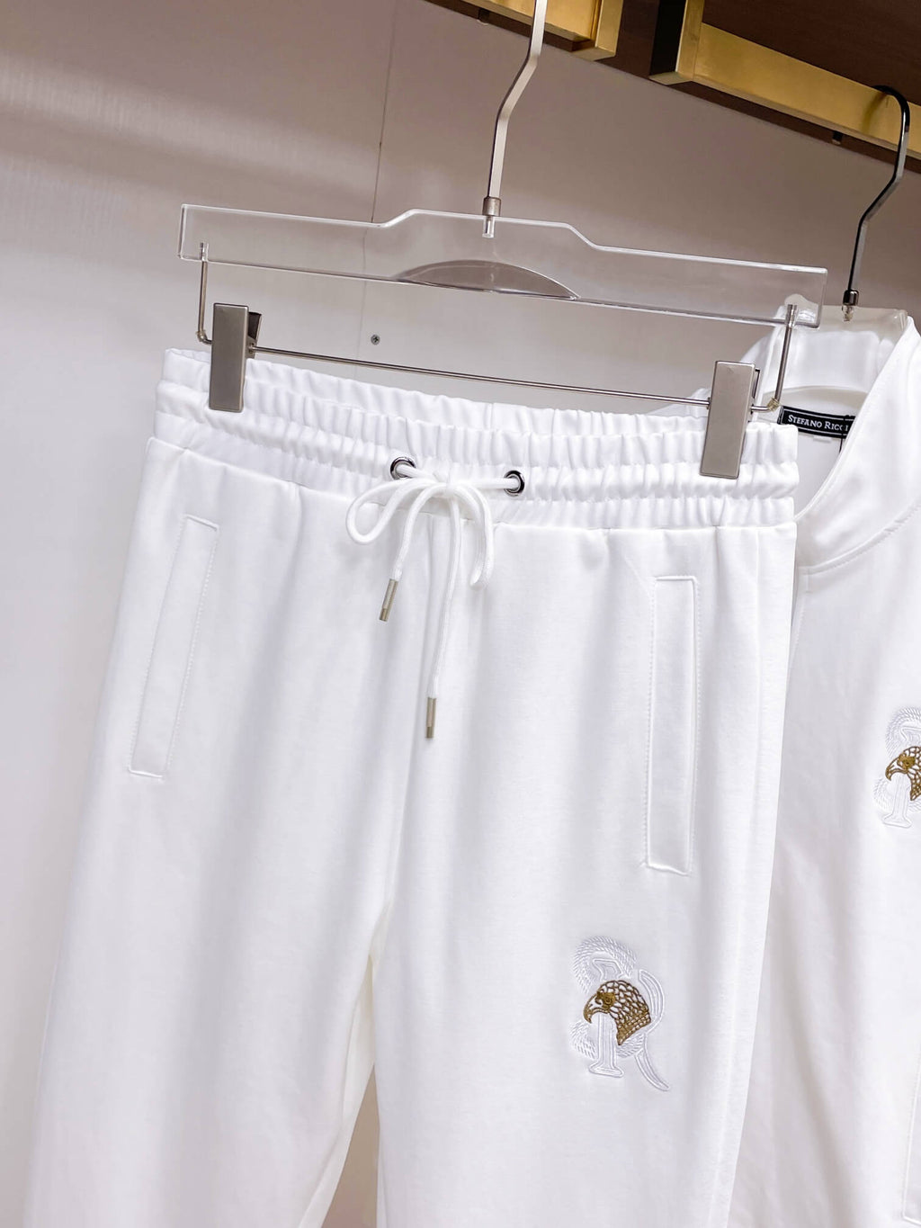 Stefano Ricci Eagle Logo Technical Jersey Tracksuit White