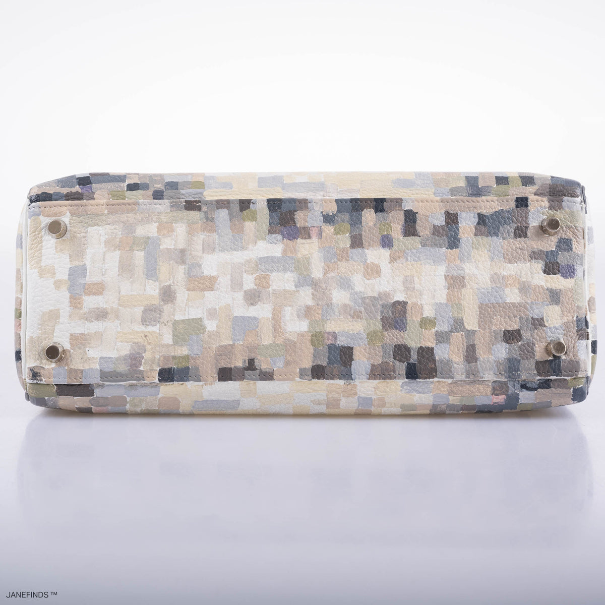 Vintage Hermes Kelly 32 Digital Hima Custom Painted Clemence with Palladium Hardware - 2004, H Square