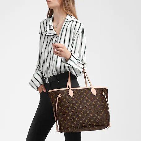 Louis Vuitton NEVERFULL MM Bag Beige