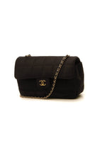 Quilted Mini Flap Crossbody Bag - Black