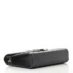 Saint Laurent Grain De Poudre Textured Mixed Matelasse Triquilt Medium Monogram Satchel Black