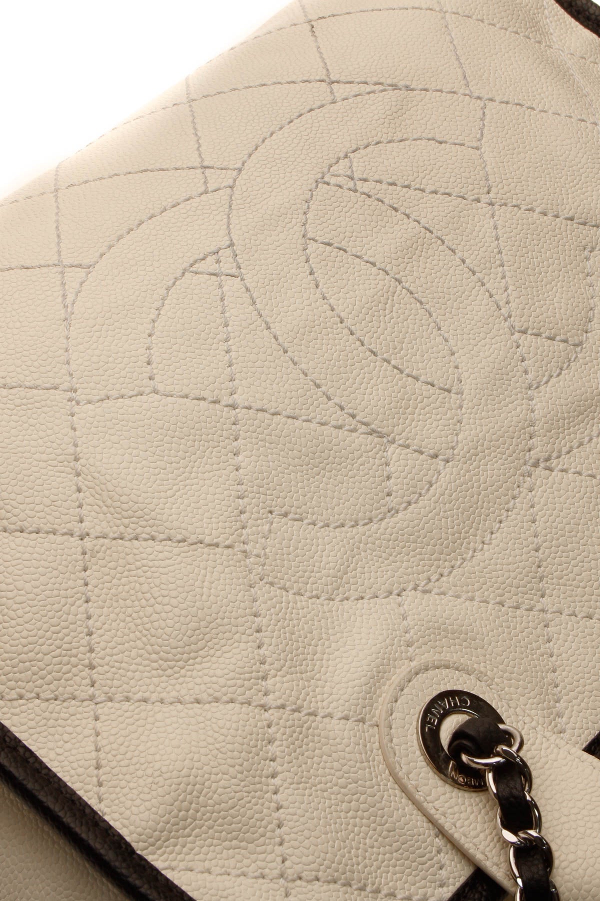 Timeless Top Handle Bowling Bag - Ivory Caviar
